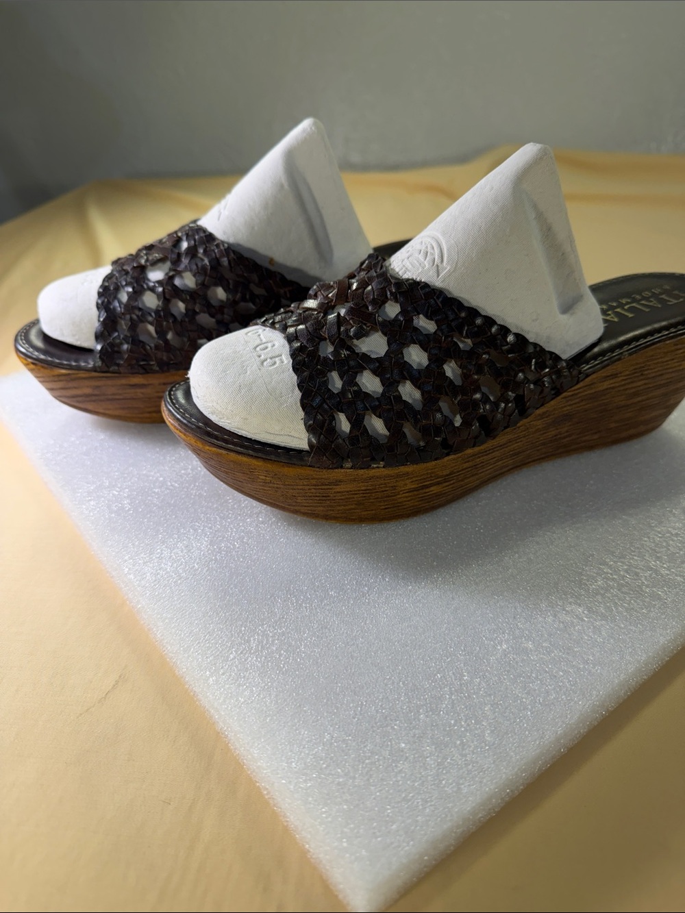 Italian shoemakers, brown leather sandals